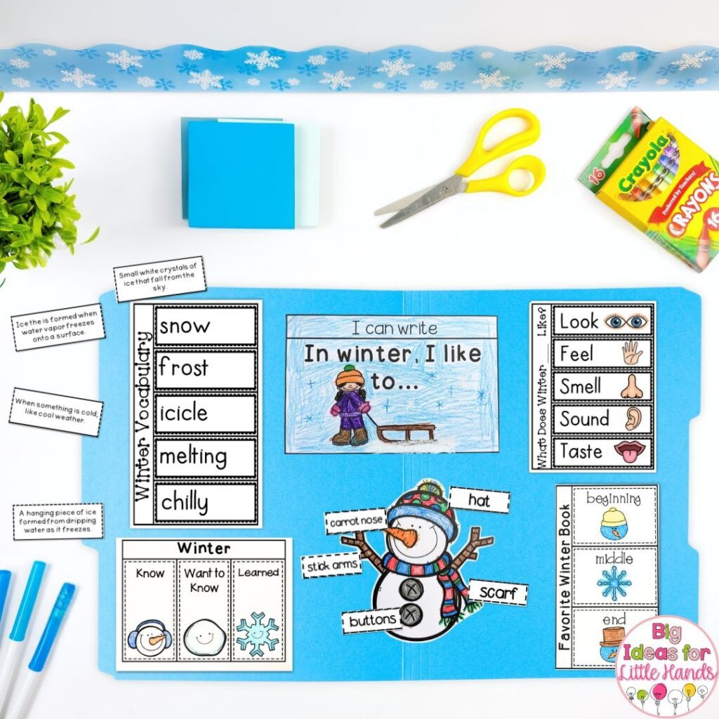 Pair winter books with activities from this winter lapbook.