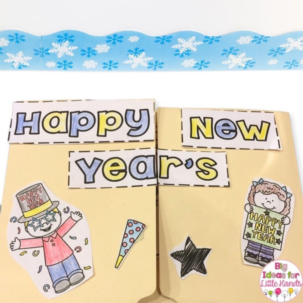 This New Year's lapbook helps to open up conversations about memories from the last year and goals for the upcoming year.