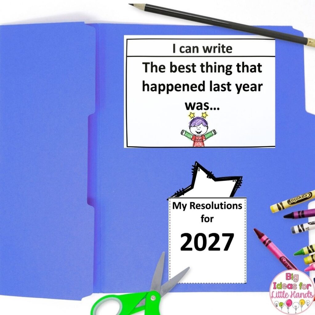 Students can reflect on the past year by sharing their best memory in the New Year's Lapbook.