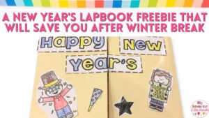 This New Year's Lapbook freebie will save you (and your sanity) after winter break.
