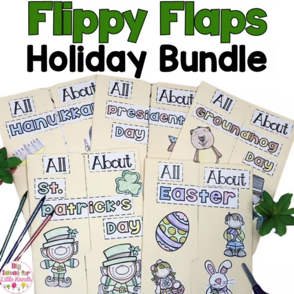 Check out the Holiday Lapbook Bundle and have hands-on holiday activities ready to go throughout the school year!