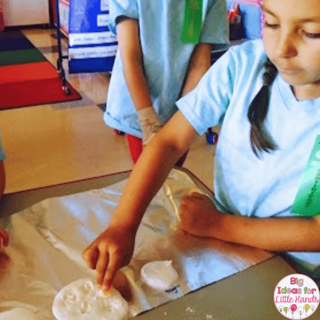Students can create moons with craters using plaster within your space unit.