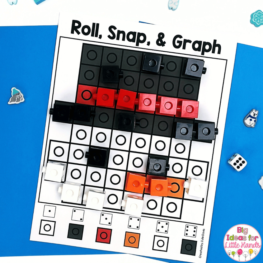 Students can Roll, Snap and Graph their way to winter learning with this engaging fine motor activity.