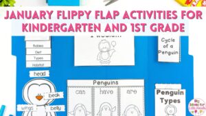 These January flippy flap activities are perfect for kindergarten and first grade.