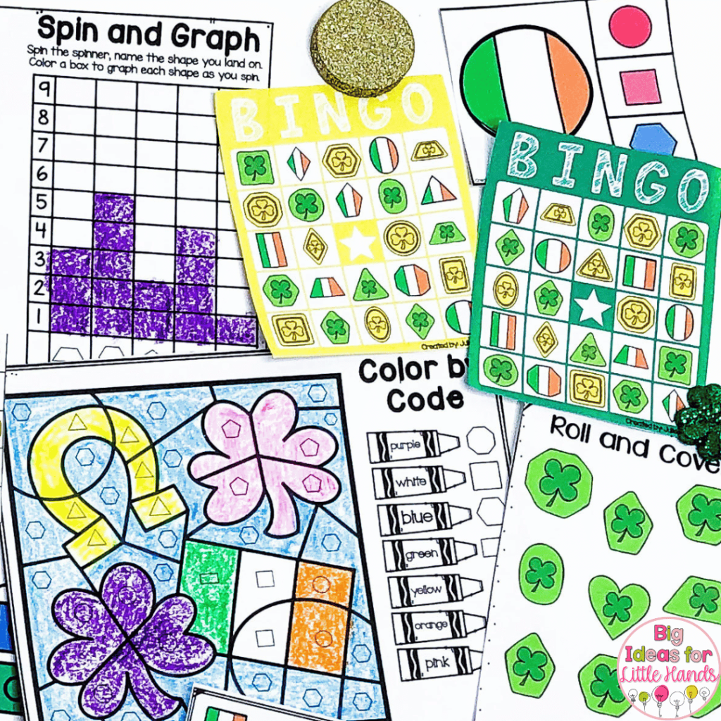 Bingo games are one of my favorite ways to teach shapes in lower elementary.