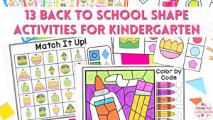 Students will love these 13 back to school shape activities for kindergarten.