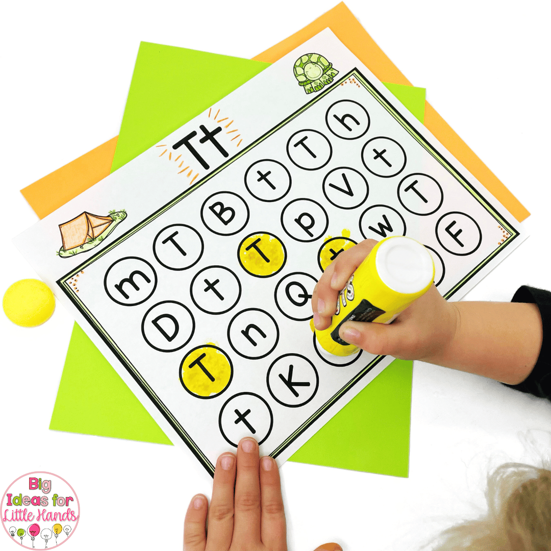 Students can practice letter recognition using this cover it up game.
