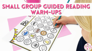 Ideas for small group reading warm-up activities to help with the transition time when changing groups