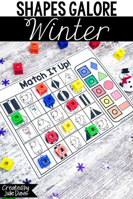 This Winter 2D Shape unit is filled with fun & engaging activities & worksheets that will teach your students to identify & recognize basic shapes! Great for math centers, independent & partner practice! Can be used as morning tubs or early finisher bins! Games included are Bump, BINGO, Dominoes, Count & Graph, Color by Code, Spin & Count, Clip Cards, Puzzle Cards, & more! These snow, penguin, polar bear, & snowman printables are great for Preschool, Pre-K, Kindergarten, & 1st Grade