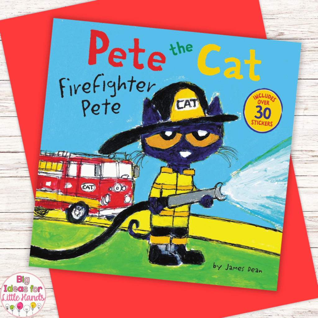 This image shows the read aloud "Pete the Cat Firefighter Pete".