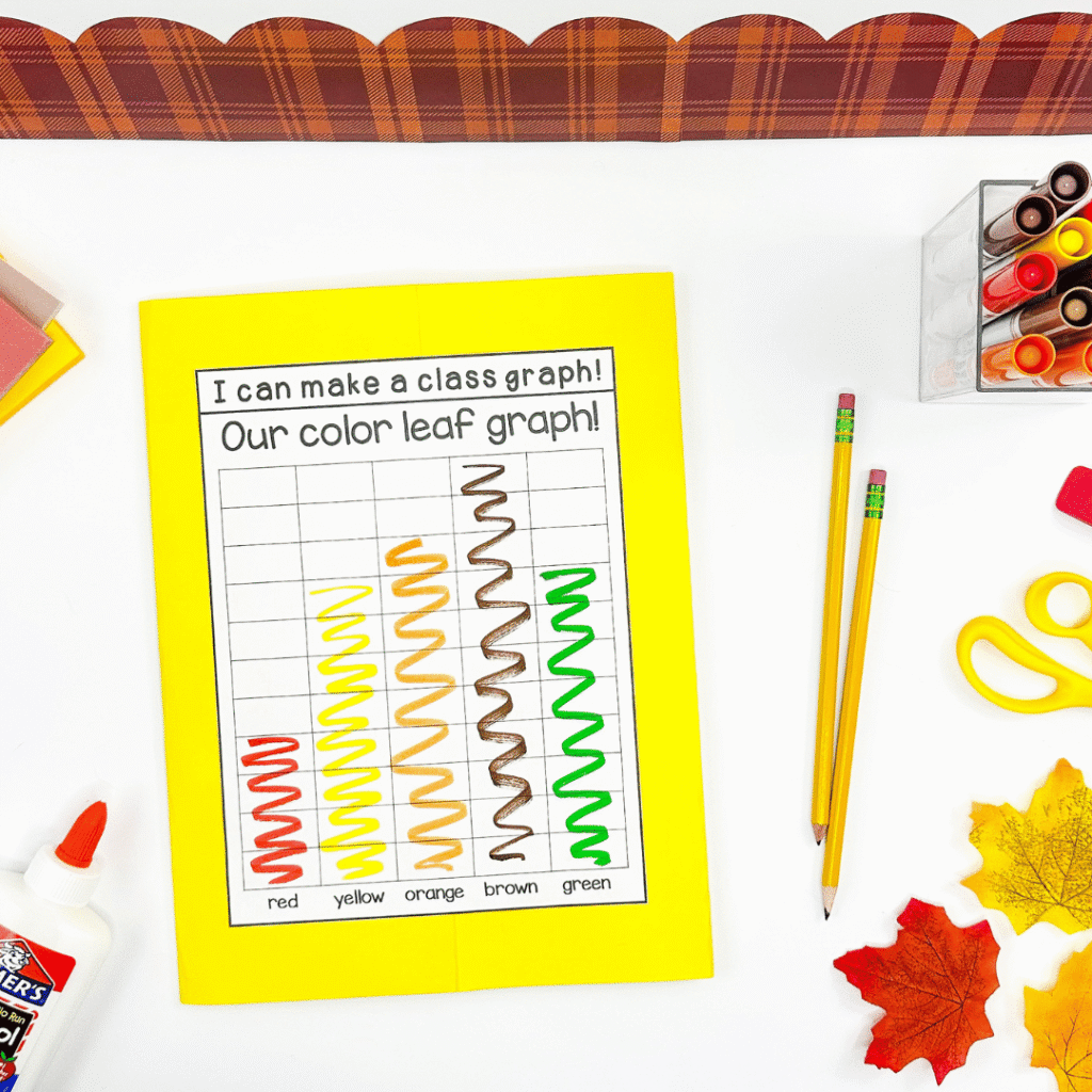 After collecting data as a class, students can record the data on a graph in their lapbooks.