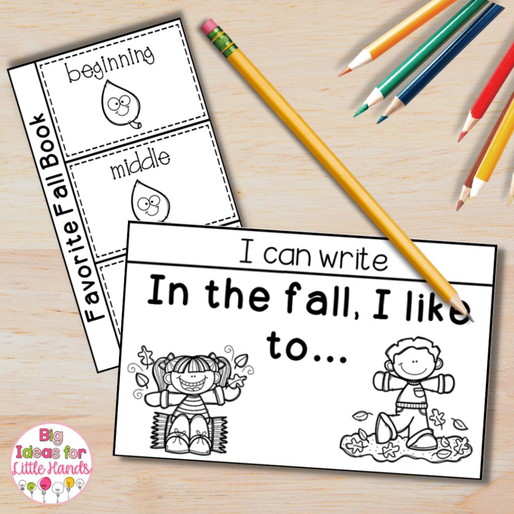 Fall vocabulary can easily be integrated into reading and writing activities too