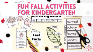 Your students will love connecting the fall season with their learning using these fun fall activities for kindergarten