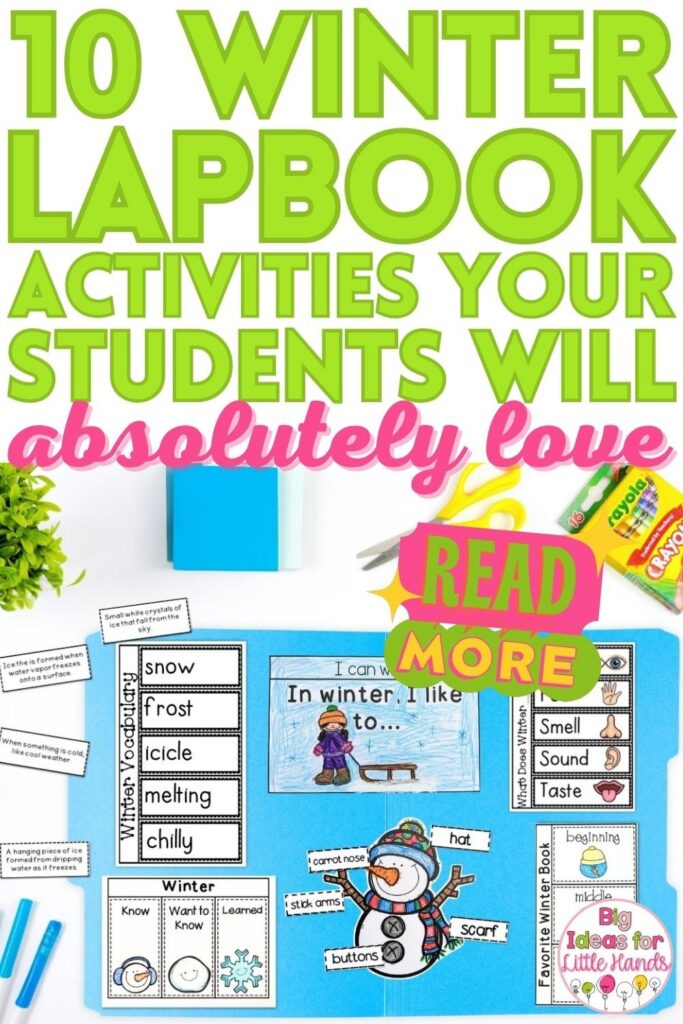 These 10 winter lapbook activities will help your students learn all about winter from snowmen to winter activities. Not only will your students absolutely love them, but they will be practicing writing, math and sorting skills alongside these fun winter themes!