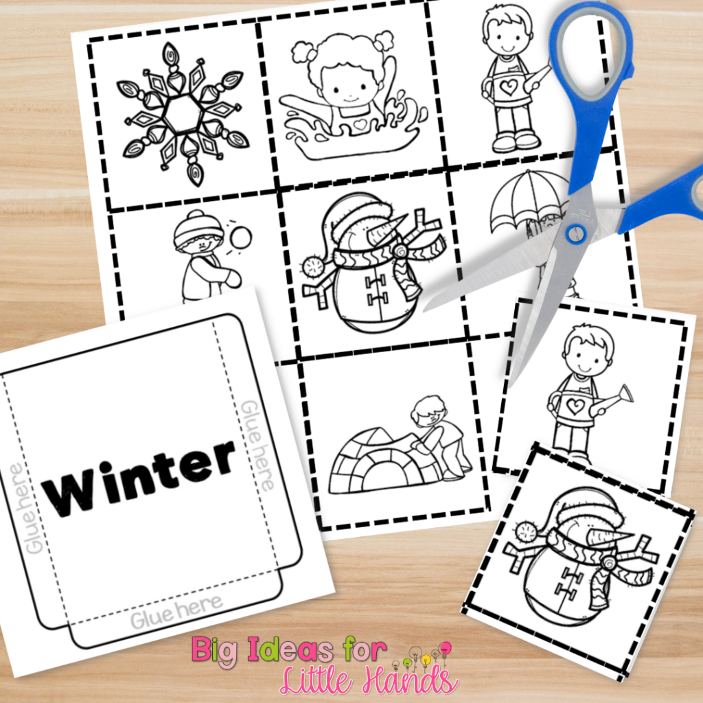 This fun sorting activity can be completed many times while students are completing their winter lapbook activities.