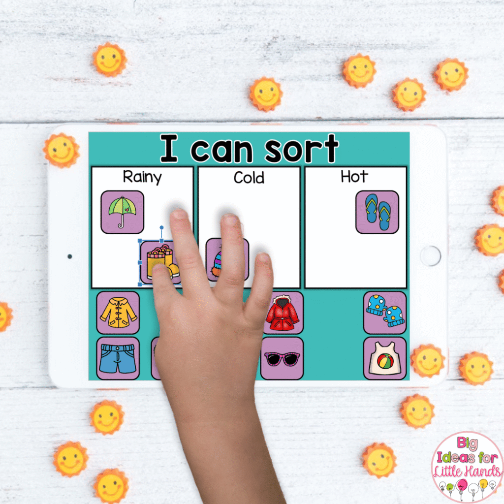 Digital weather lapbook activities are perfect for whole group instruction and distance learning.