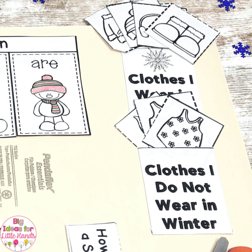 This winter clothes sort can be used time and time again.