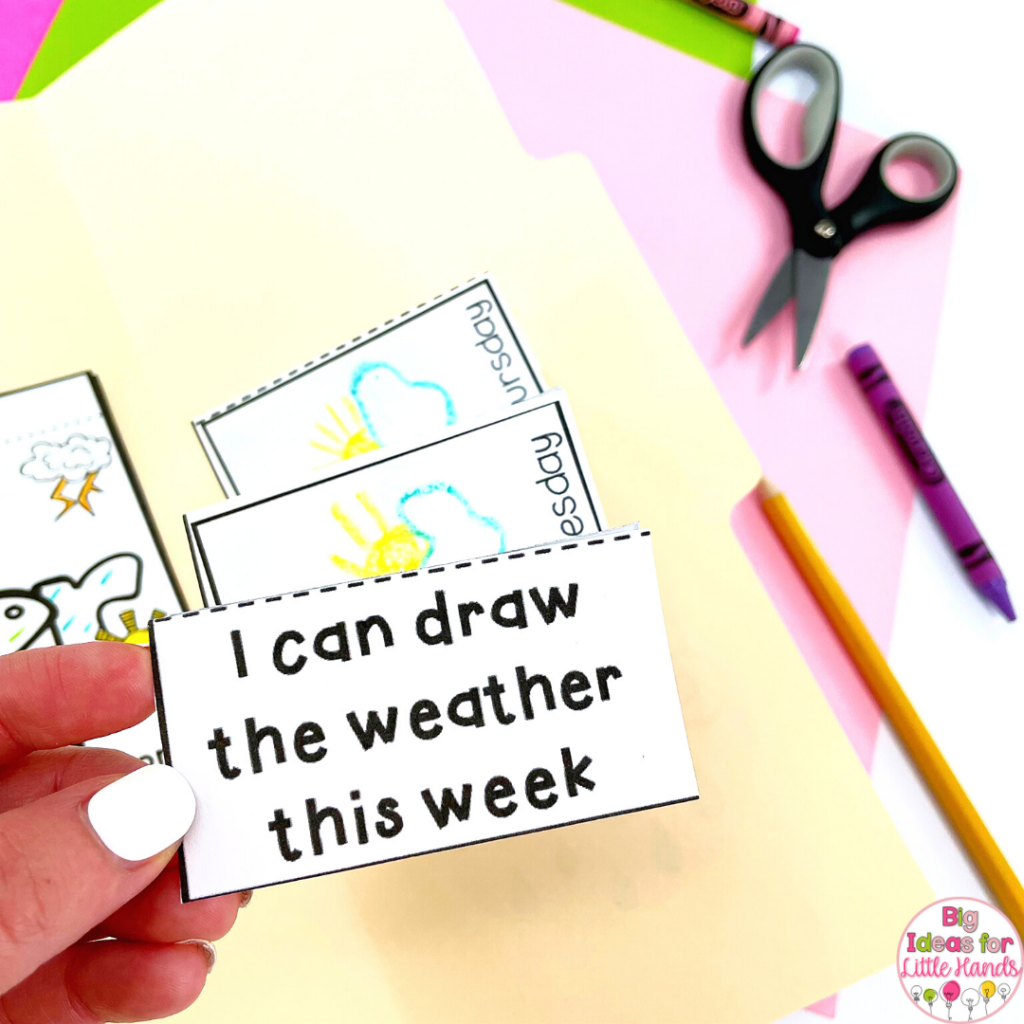 Students love cutting, folding, and glueing the weather lapbook activities in this unit.