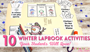 These 10 fun winter lapbook activities will get your kids excited to learn and explore with a cute winter theme.
