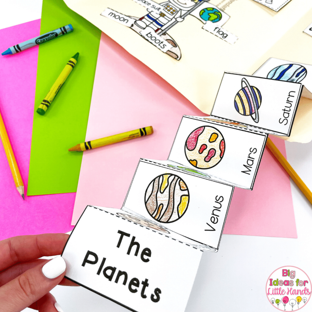 Learning about the planets is a must for any space unit and recording the learning in the space lapbook with this fun foldable is perfect.