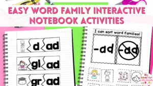 These easy word family interactive notebook activities are full of hands-on activities that will help students master cvc words.