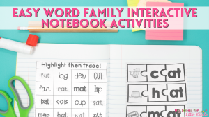 These word families interactive notebook activities are fun and engaging for your students to complete as they learn and practice word families.