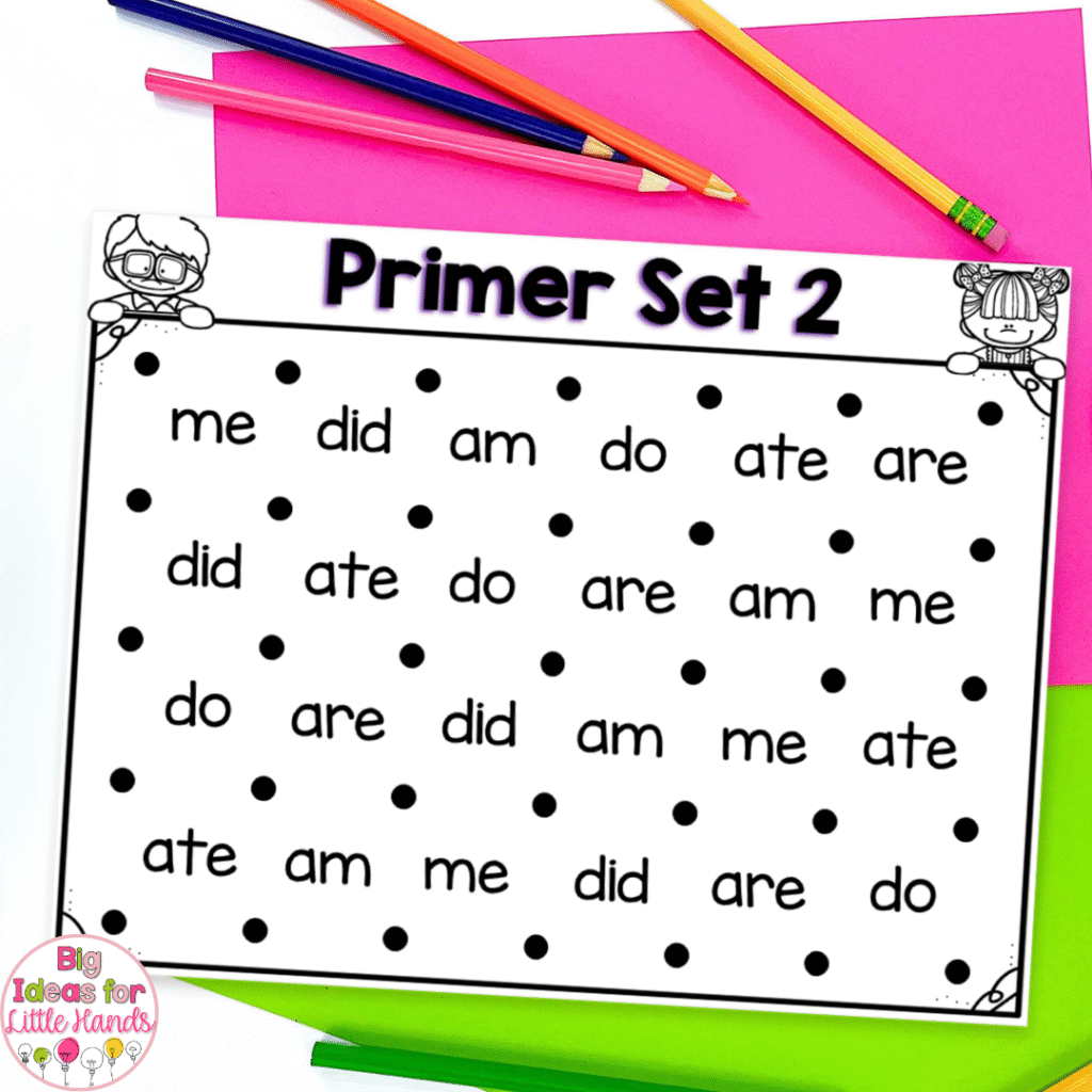 Make a square is a fun game students can play as part of your sight word practice activities. 