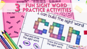 These hands on sight word activities are the perfect way to get in some fun and engaging sight word practice along with some fine motor skill practice with your students this year.