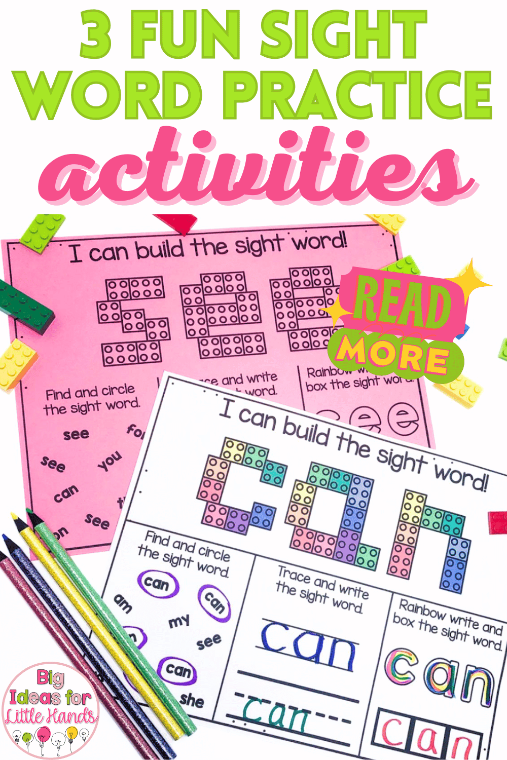 Looking for some fun, hands-on ways to practice sight words in your primary classroom? These sight word activities use fun tools like play dough and building bricks and can be used alongside primer and pre-primer word lists. 