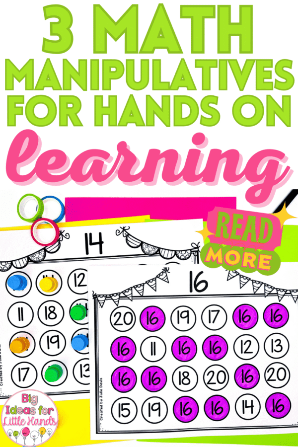 3 Math Manipulatives for Hands-On Learning - Big Ideas for Little Hands