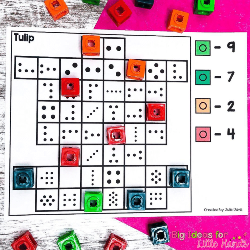 Math manipulatives like these snap cubes are the perfect addition to your math manipulative activities this spring.