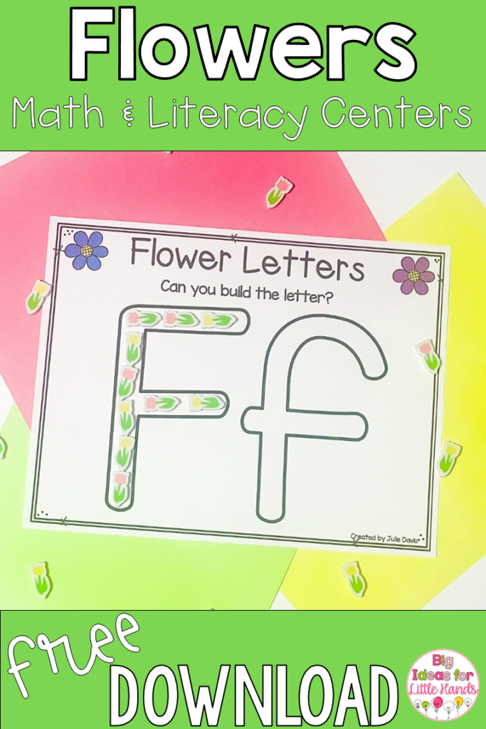 Your students will love using manipulatives to practice building uppercase and lowercase letters in this math and literacy spring freebies activity.