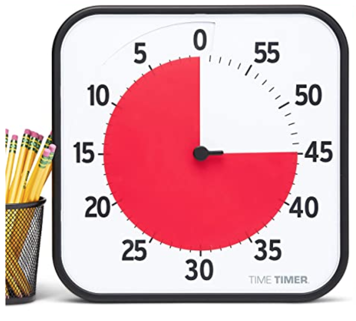 A visual timer is a great classroom management tool for running math centers in kindergarten