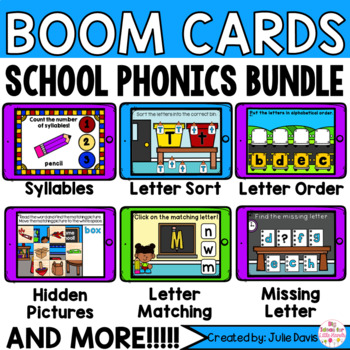 Phonics Boom Cards Bundle for Kindergarten