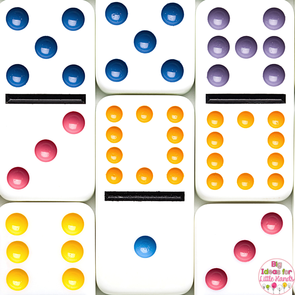 These dominoes are a perfect example of the different types of subitizing.
