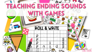 Teaching ending sounds with games means your students will be excited to practice and learn ending sounds independently, in centers, or even as a whole group.
