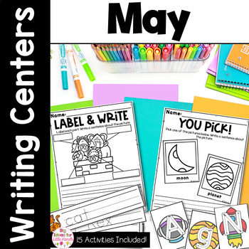 These May Writing Center activities are a great way to add some spring themes to your classroom writing