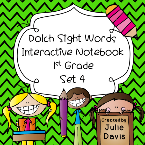 1st First Grade Sight Word Interactive Notebooks Set 4