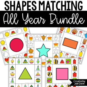2D Shape Recognition | Kindergarten Math Games | Year Long Bundle