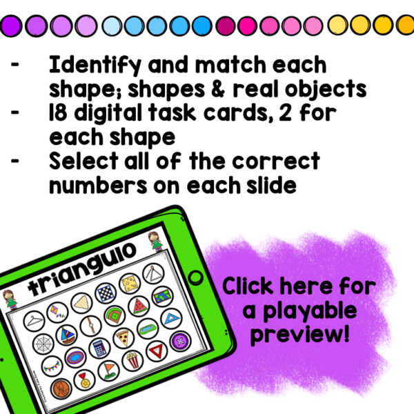 2D Shape Matching Spanish Digital Game Boom Cards - Image 3