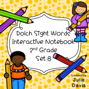 2nd Second Grade Sight Word Interactive Notebooks Set 8