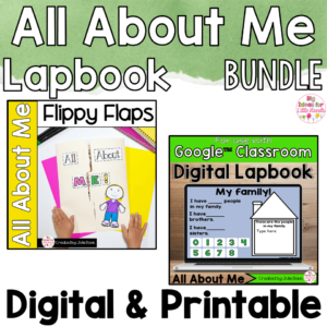 All About Me Activities Interactive Notebook Digital and Printable Bundle