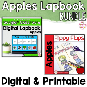 Apples Activities Interactive Notebook Digital and Printable Bundle