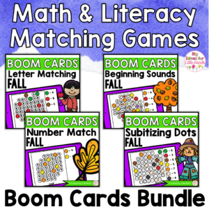 Fall Math Phonics Game Digital Boom Cards BUNDLE Distance