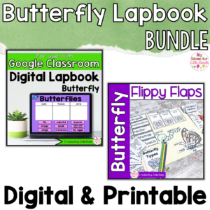 Butterfly Activities Interactive Notebook Digital and Printable Bundle