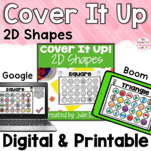 Kindergarten 2D Shapes | Flat Shapes | Boom Cards Google and Worksheet