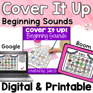 Beginning Sound Recognition | Alphabet Games | Boom Cards Google and Worksheet