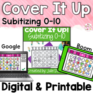 Number Sense Games | Counting | Subitizing Boom Cards Google and Worksheet