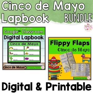 Cinco de Mayo Activities Interactive Notebook Digital and Printable Bundle
