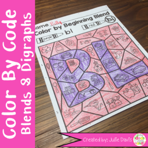 Color by Code Blends and Digraphs Activty and Worksheets